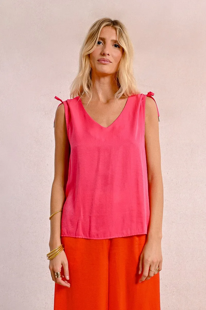 TANK TOP WITH KNOTS TO TIE