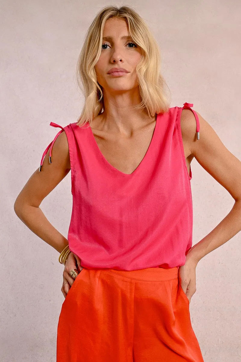 TANK TOP WITH KNOTS TO TIE