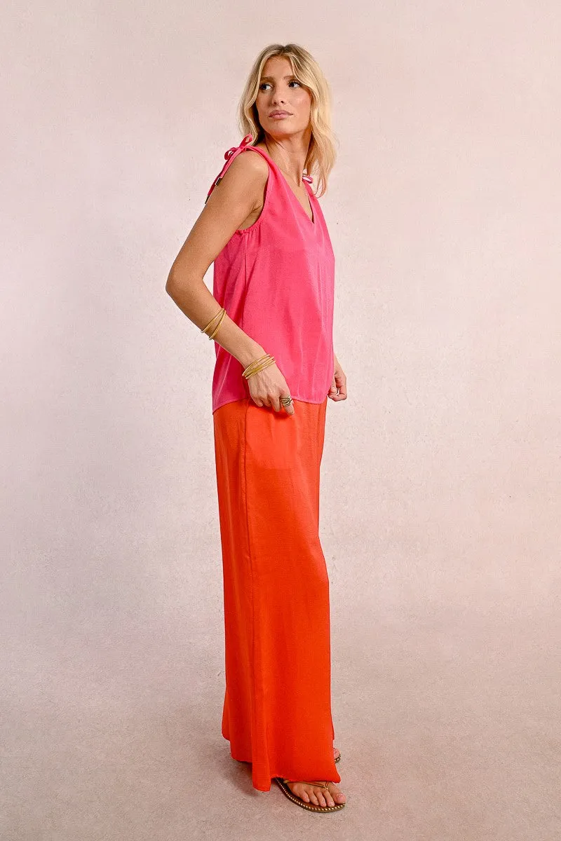 TANK TOP WITH KNOTS TO TIE
