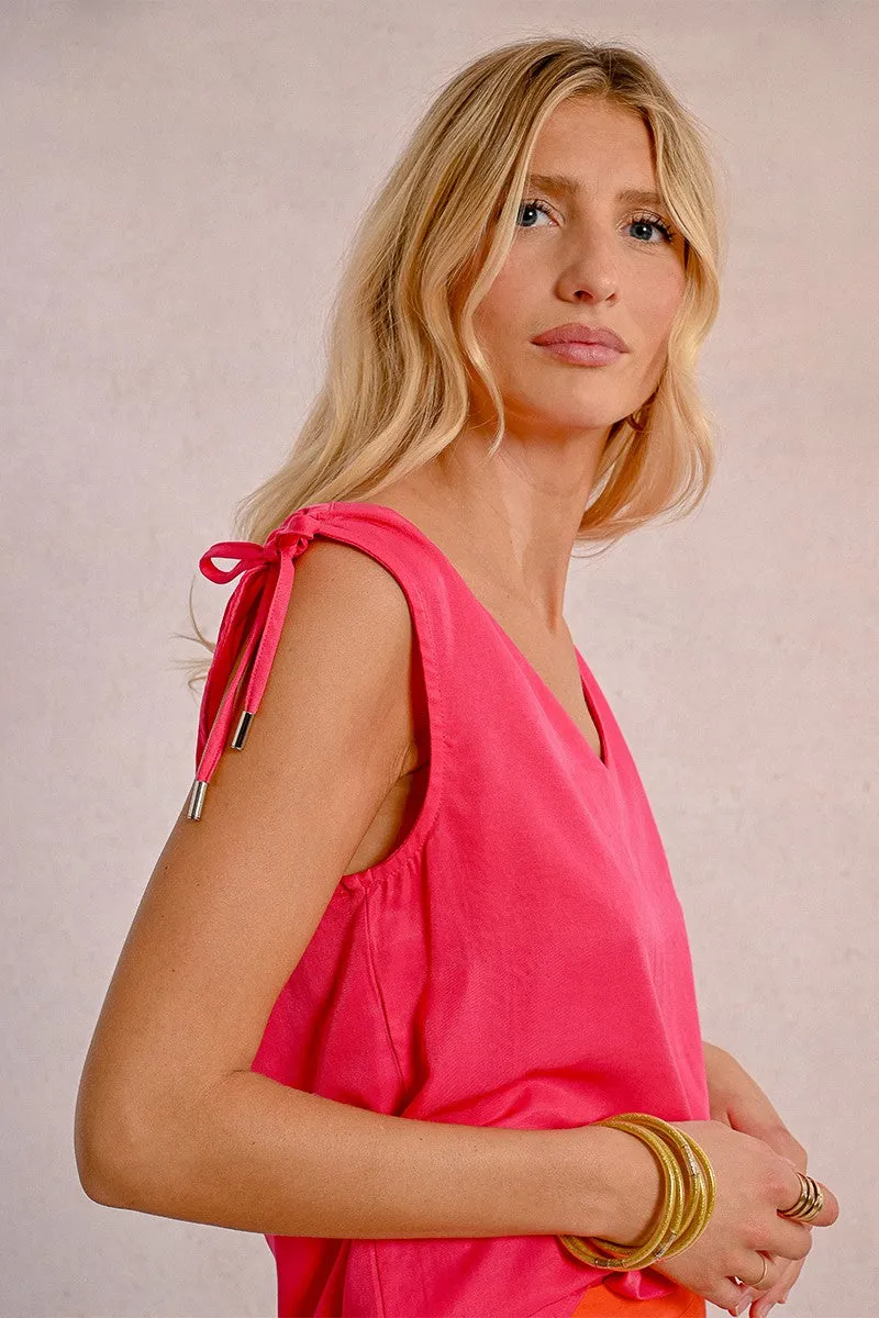 TANK TOP WITH KNOTS TO TIE