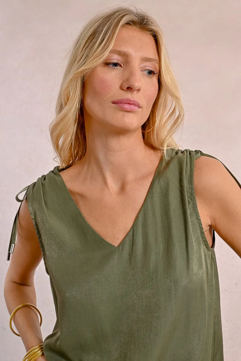TANK TOP WITH KNOTS TO TIE