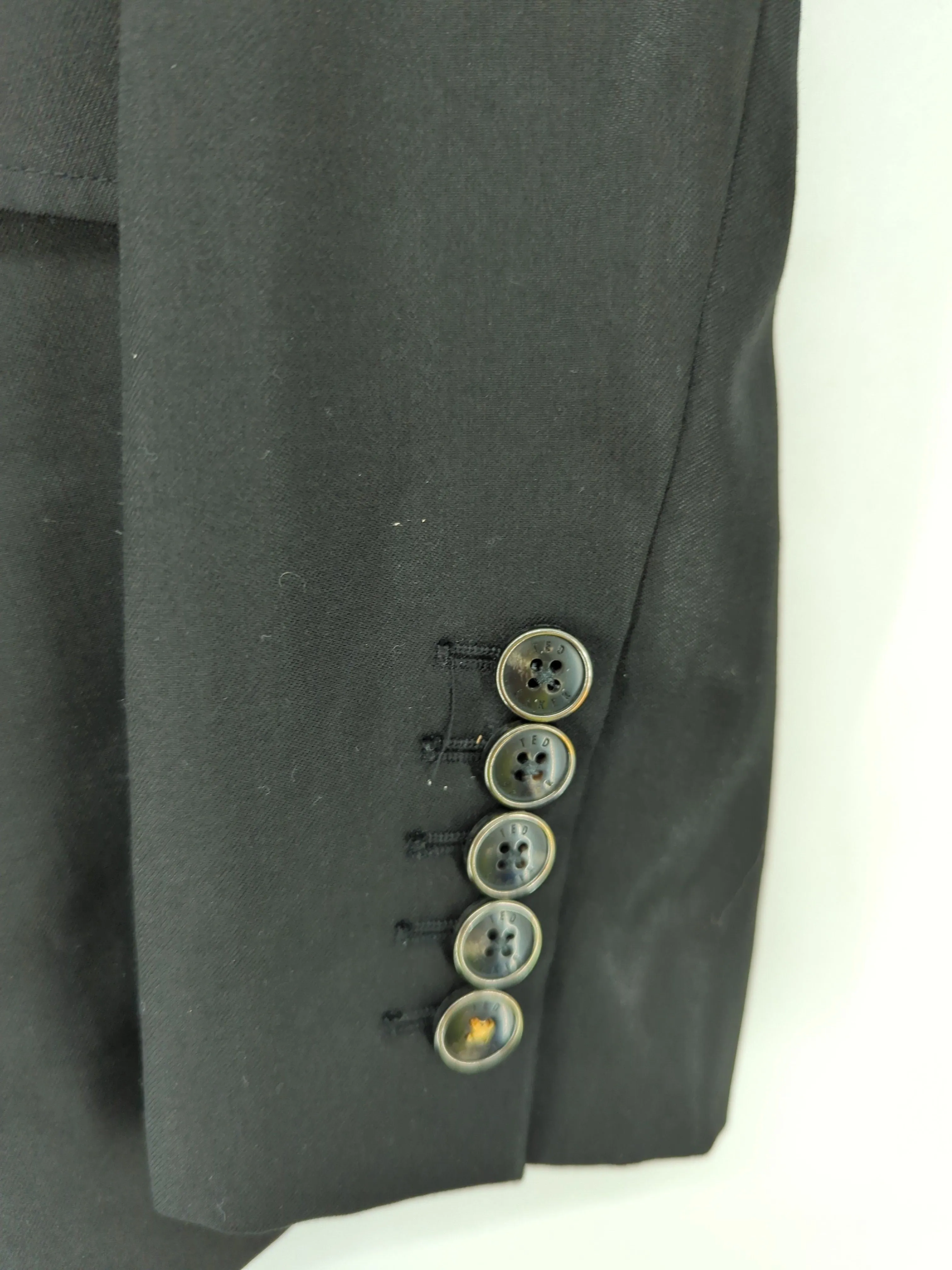 Ted Baker Women's Blazer UK 6 Black Wool with Polyester
