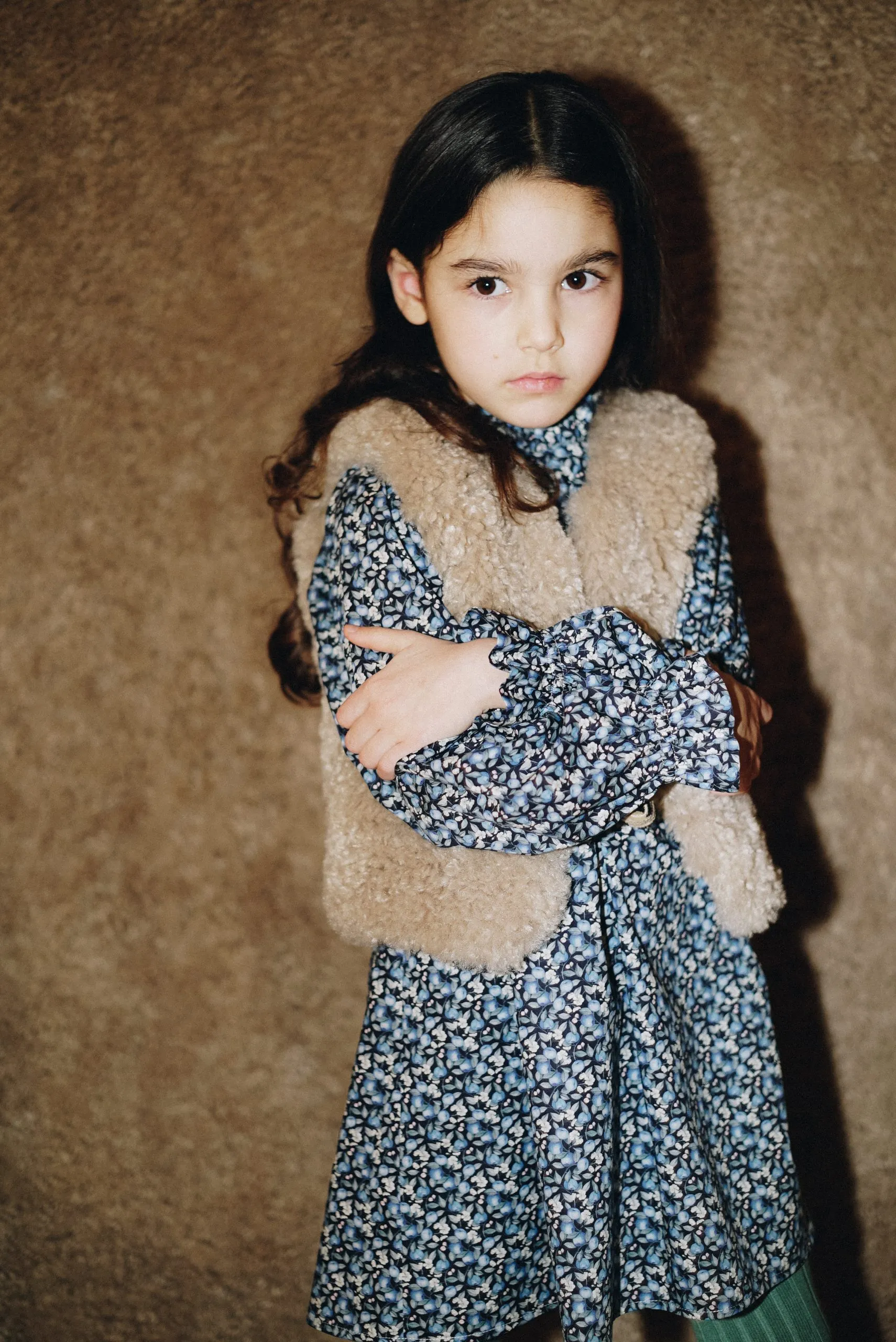Teddy Double-sided Vest Chamonix Brown