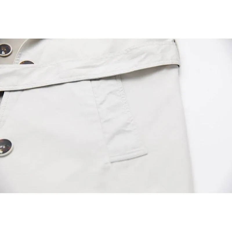 The Daisy Long Sleeve Spliced Trenchcoat