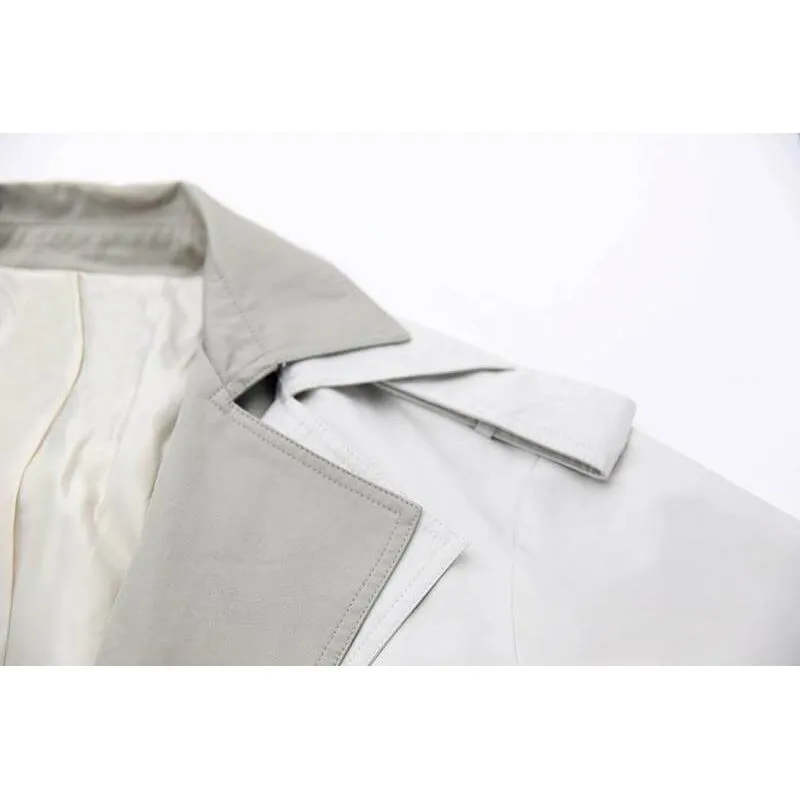 The Daisy Long Sleeve Spliced Trenchcoat