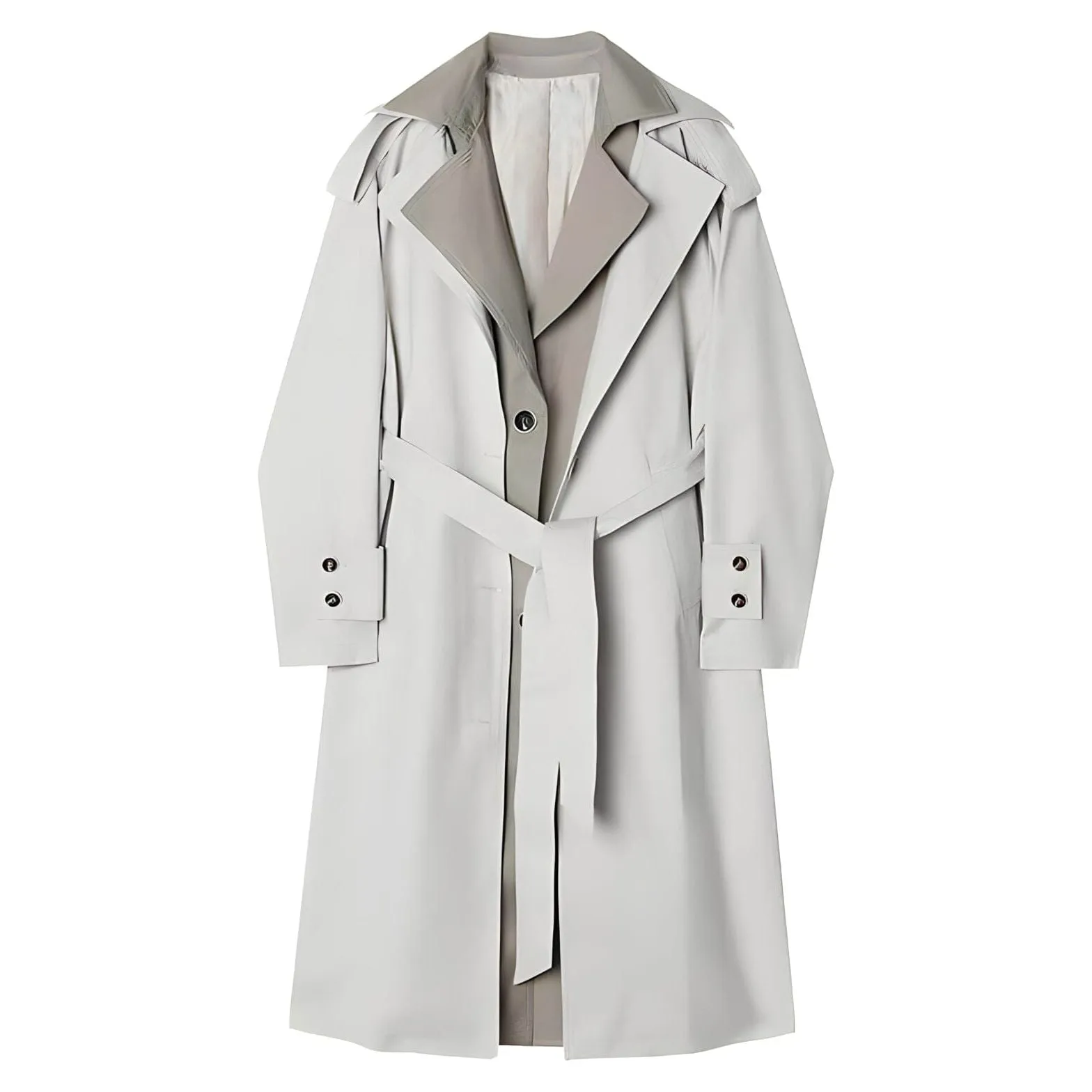 The Daisy Long Sleeve Spliced Trenchcoat