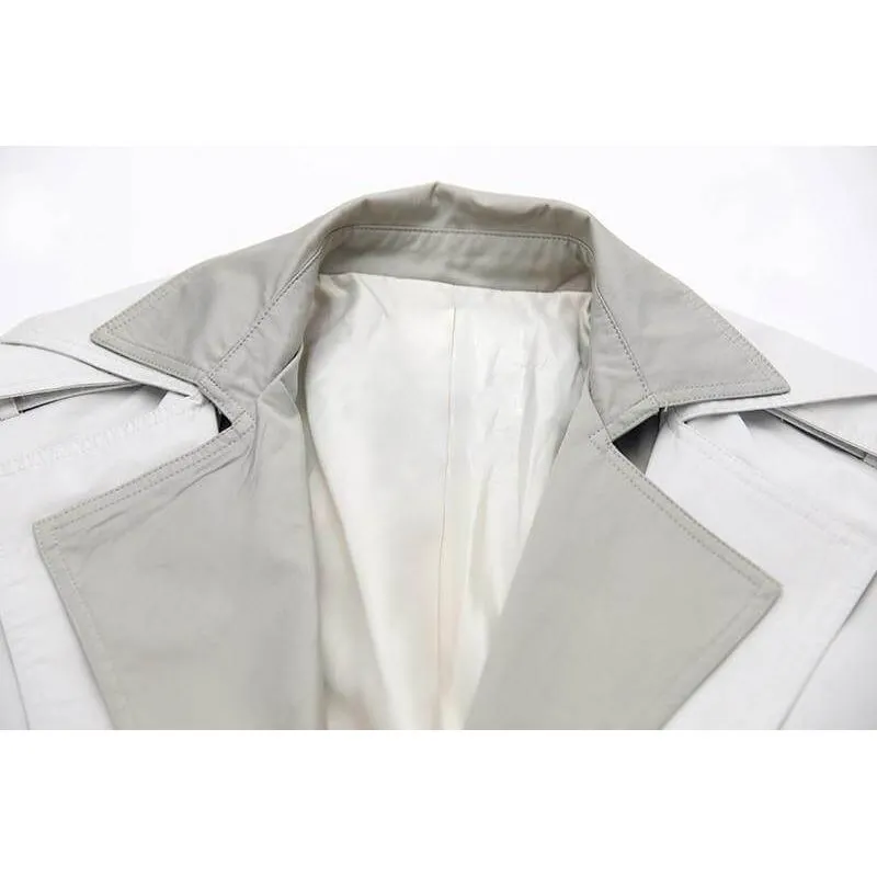 The Daisy Long Sleeve Spliced Trenchcoat