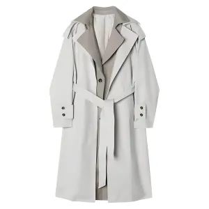 The Daisy Long Sleeve Spliced Trenchcoat