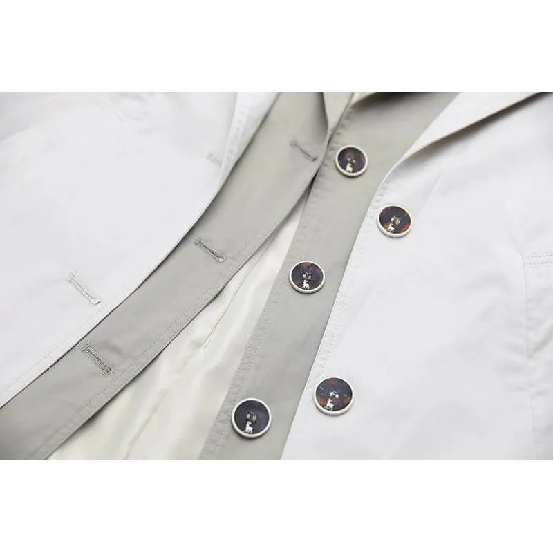 The Daisy Long Sleeve Spliced Trenchcoat