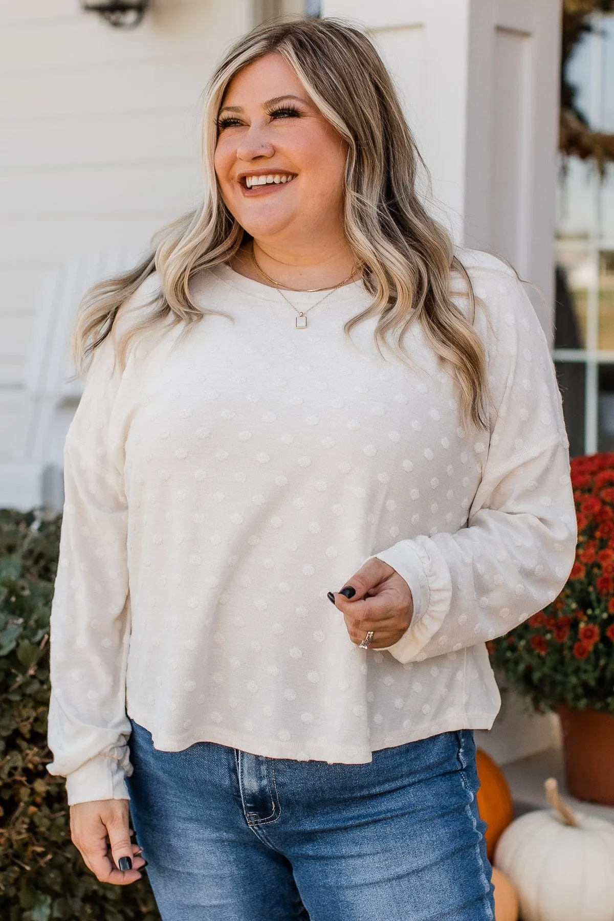 The Good Life Long Sleeve Top- Cream