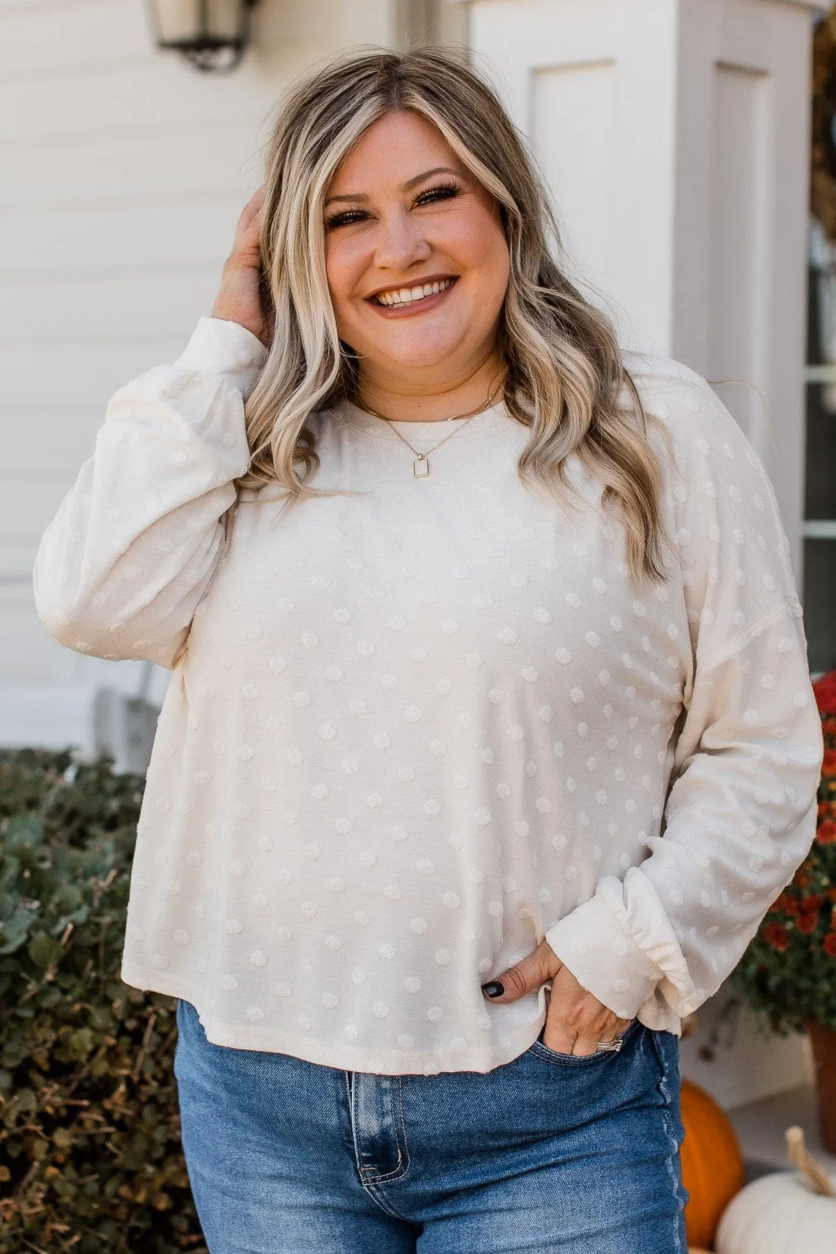 The Good Life Long Sleeve Top- Cream