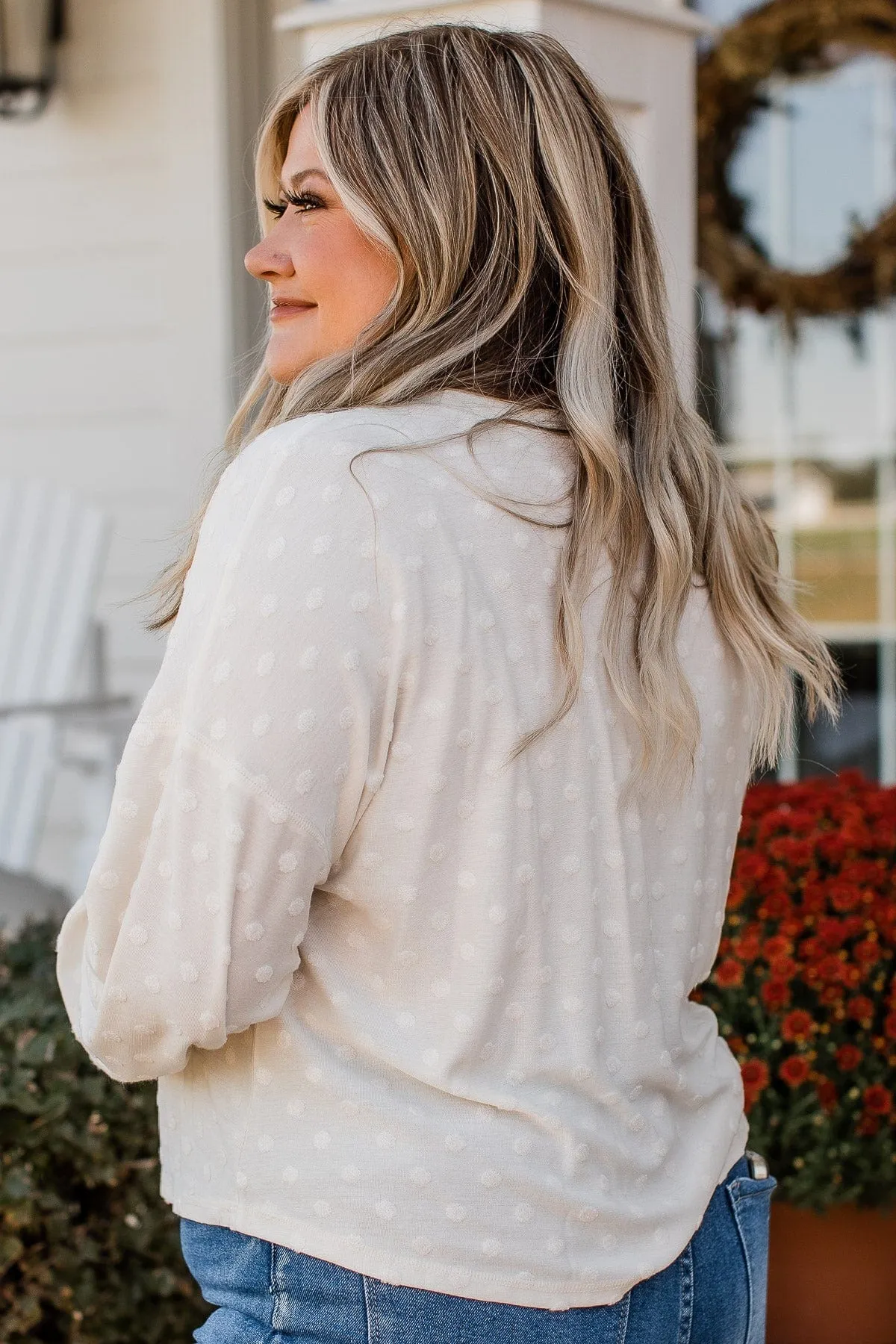 The Good Life Long Sleeve Top- Cream
