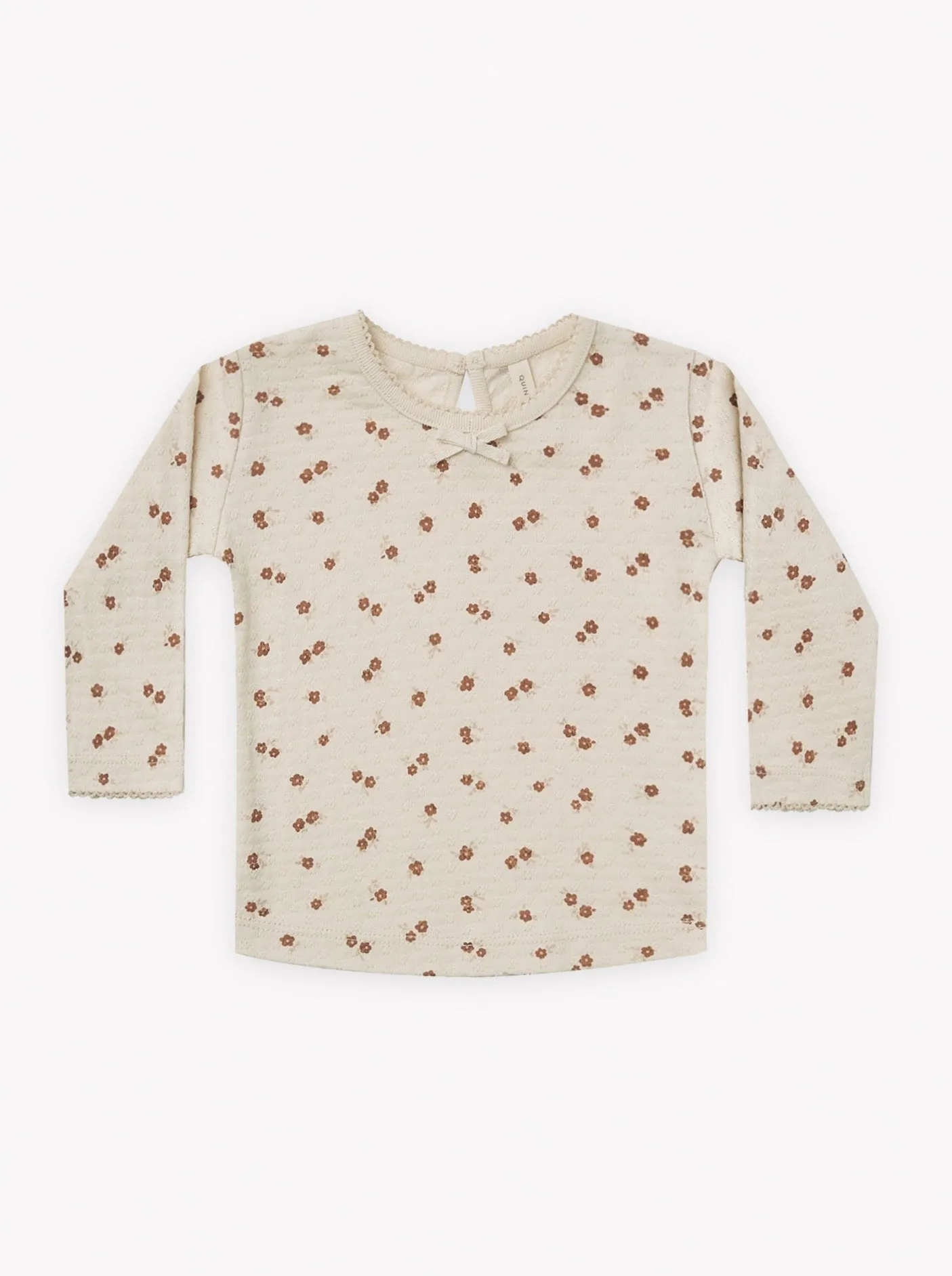 The Pointelle Long Sleeve by Quincy Mae - Natural - BABY