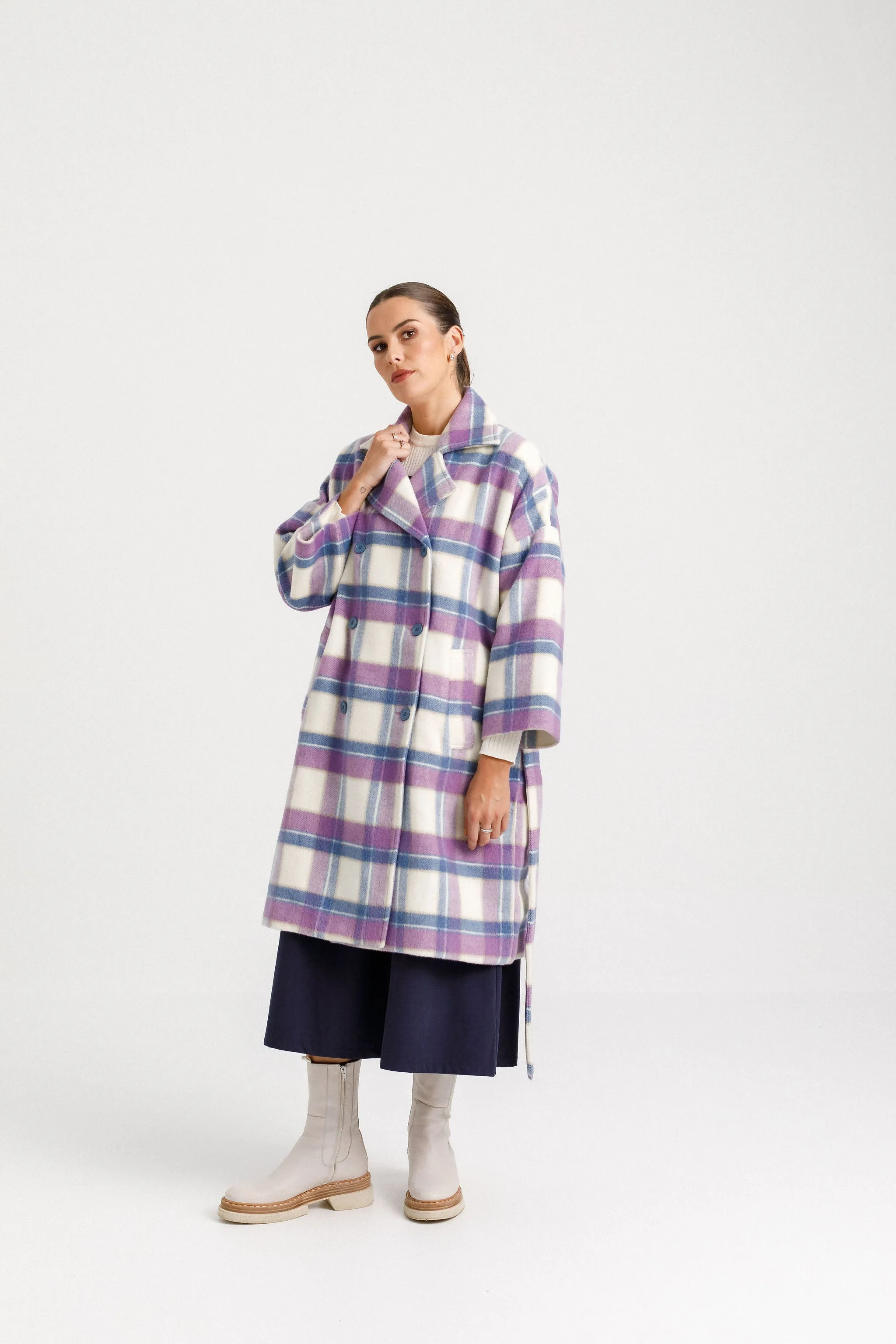 Thing Thing Dixie Coat | Blue Plaid