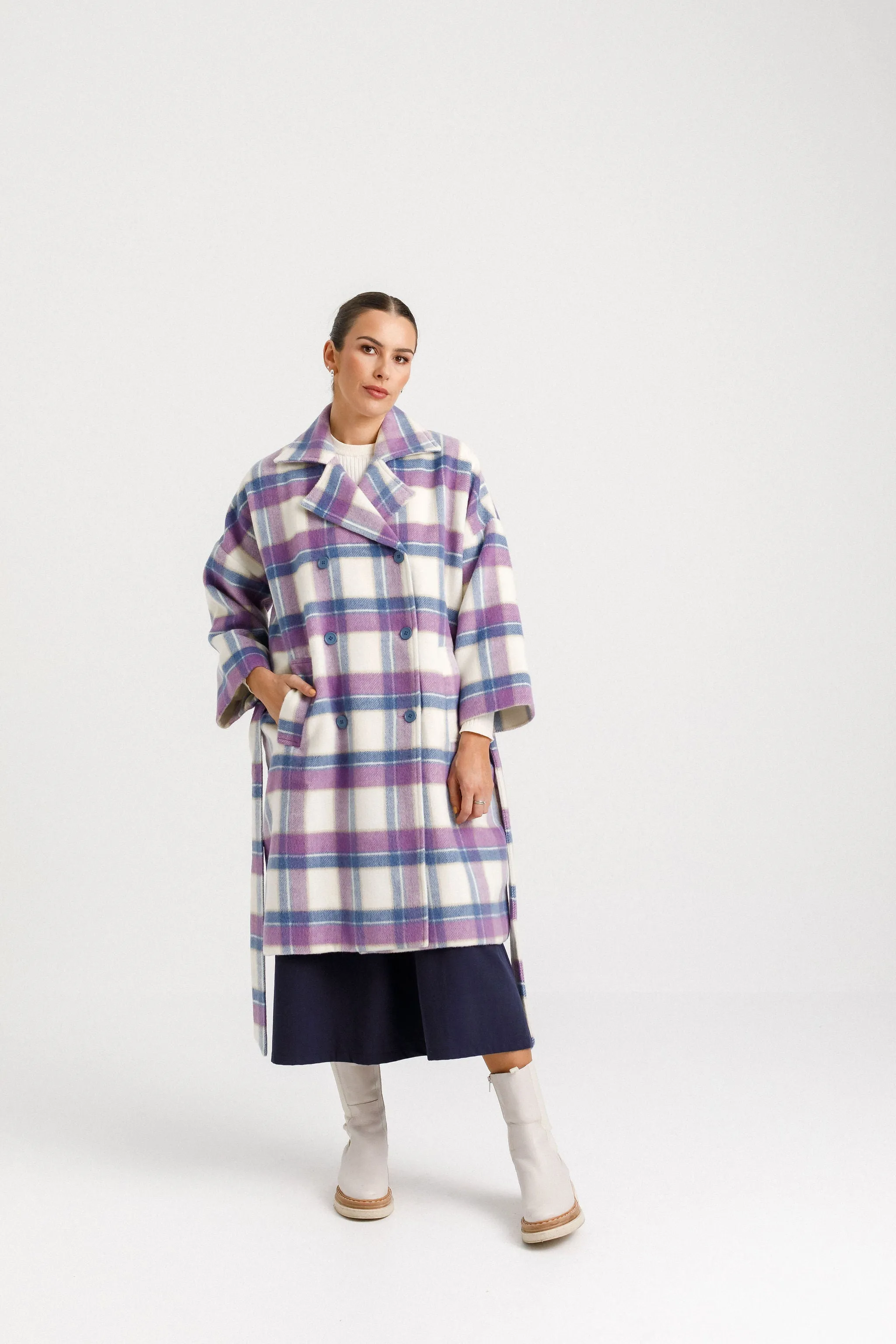 Thing Thing Dixie Coat | Blue Plaid