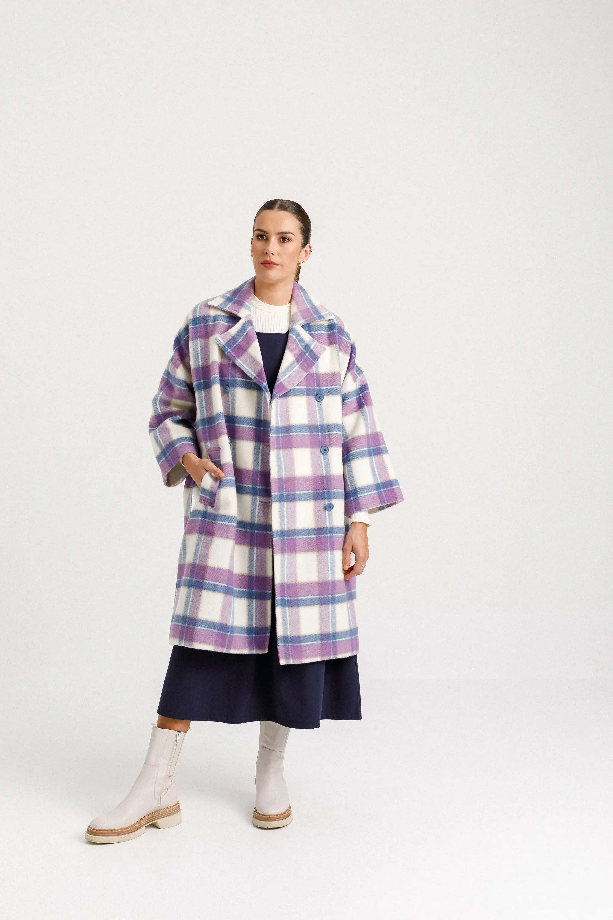 Thing Thing Dixie Coat | Blue Plaid