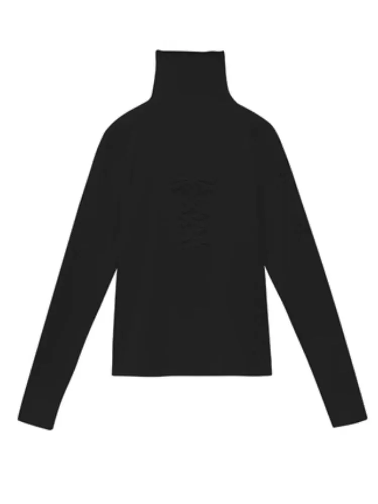 Three-dimensional bow tie bottoming shirt【s0000004962】
