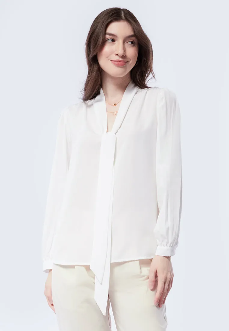 Tie Bow Long Sleeve Blouse