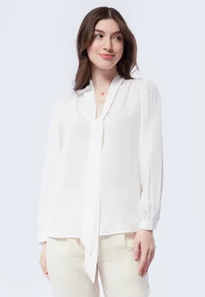 Tie Bow Long Sleeve Blouse