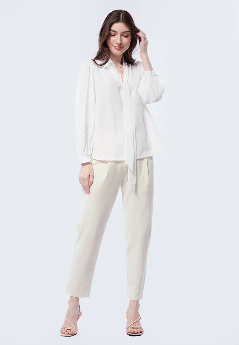 Tie Bow Long Sleeve Blouse