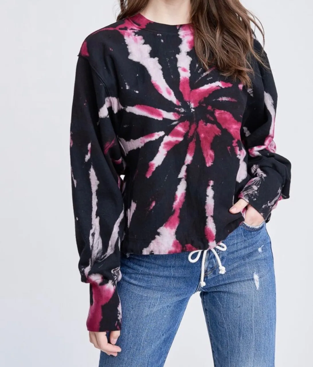 Tie Dye Crew Neck Sweatshirt