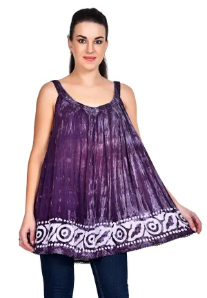 Tie Dye Tank Top with Border