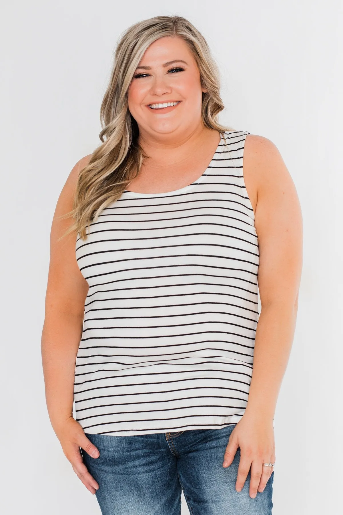 Tied Up In Leopard Bow Tank Top- Ivory