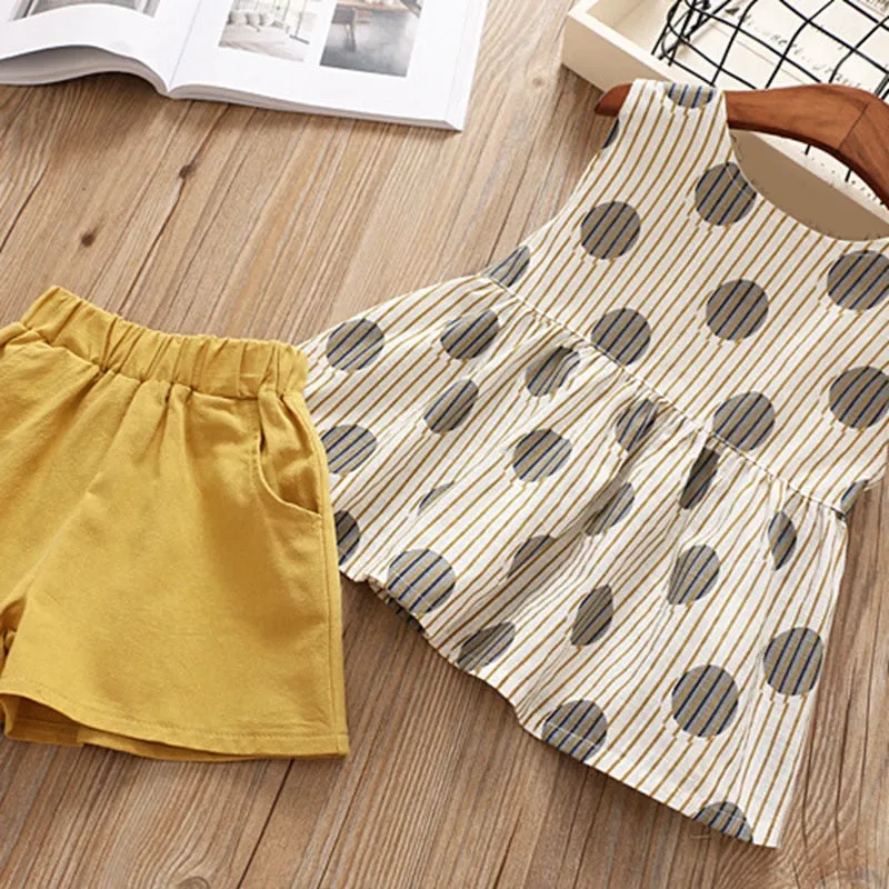 Toddler Girls Big Dot Big Bow Summer Shorts Set