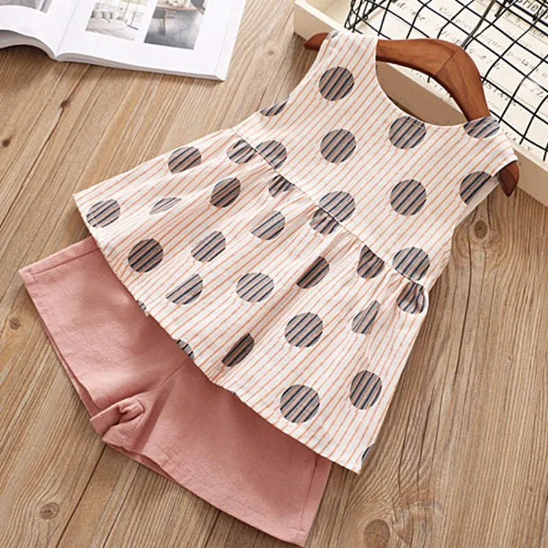 Toddler Girls Big Dot Big Bow Summer Shorts Set