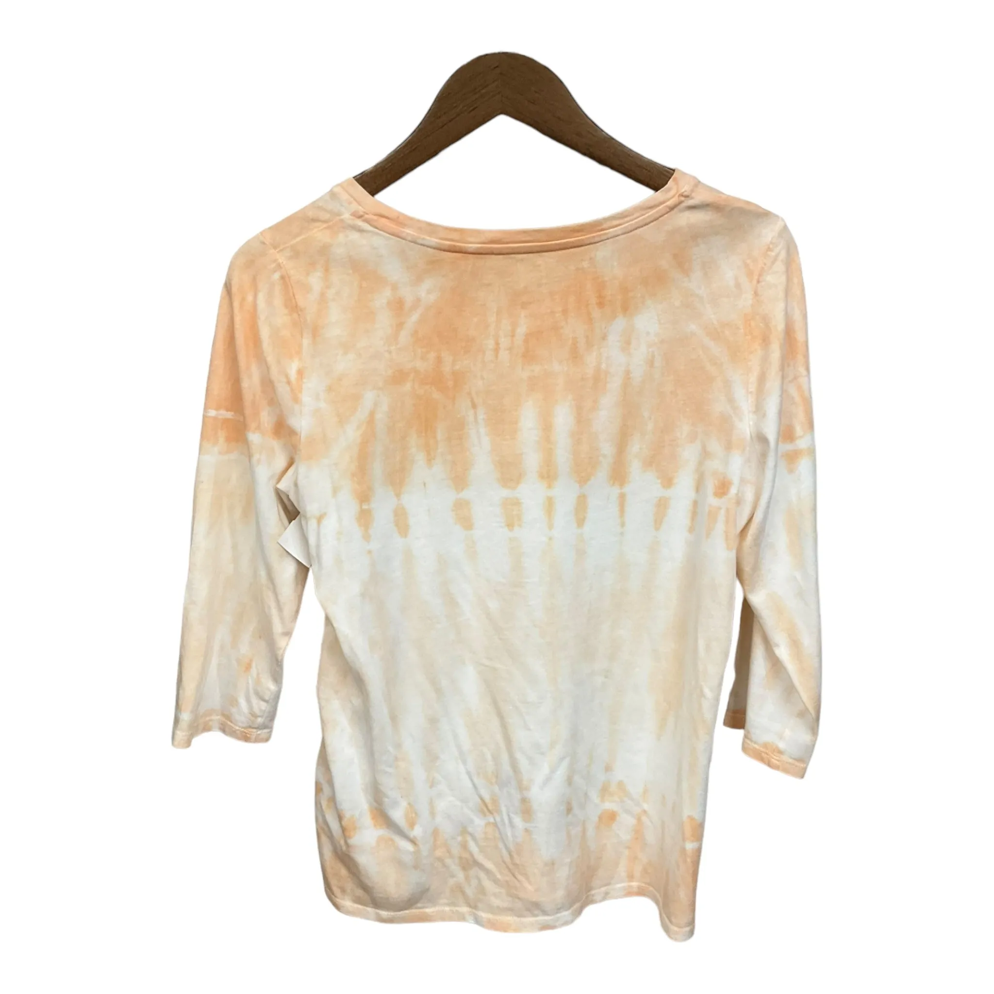 Top 3/4 Sleeve By Chicos In Tie Dye Print, Size: S