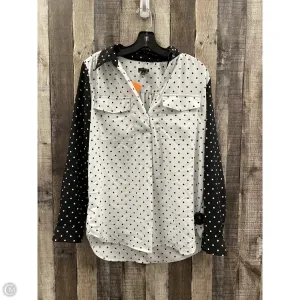 Top Long Sleeve By Ann Taylor In Polkadot Pattern, Size: M