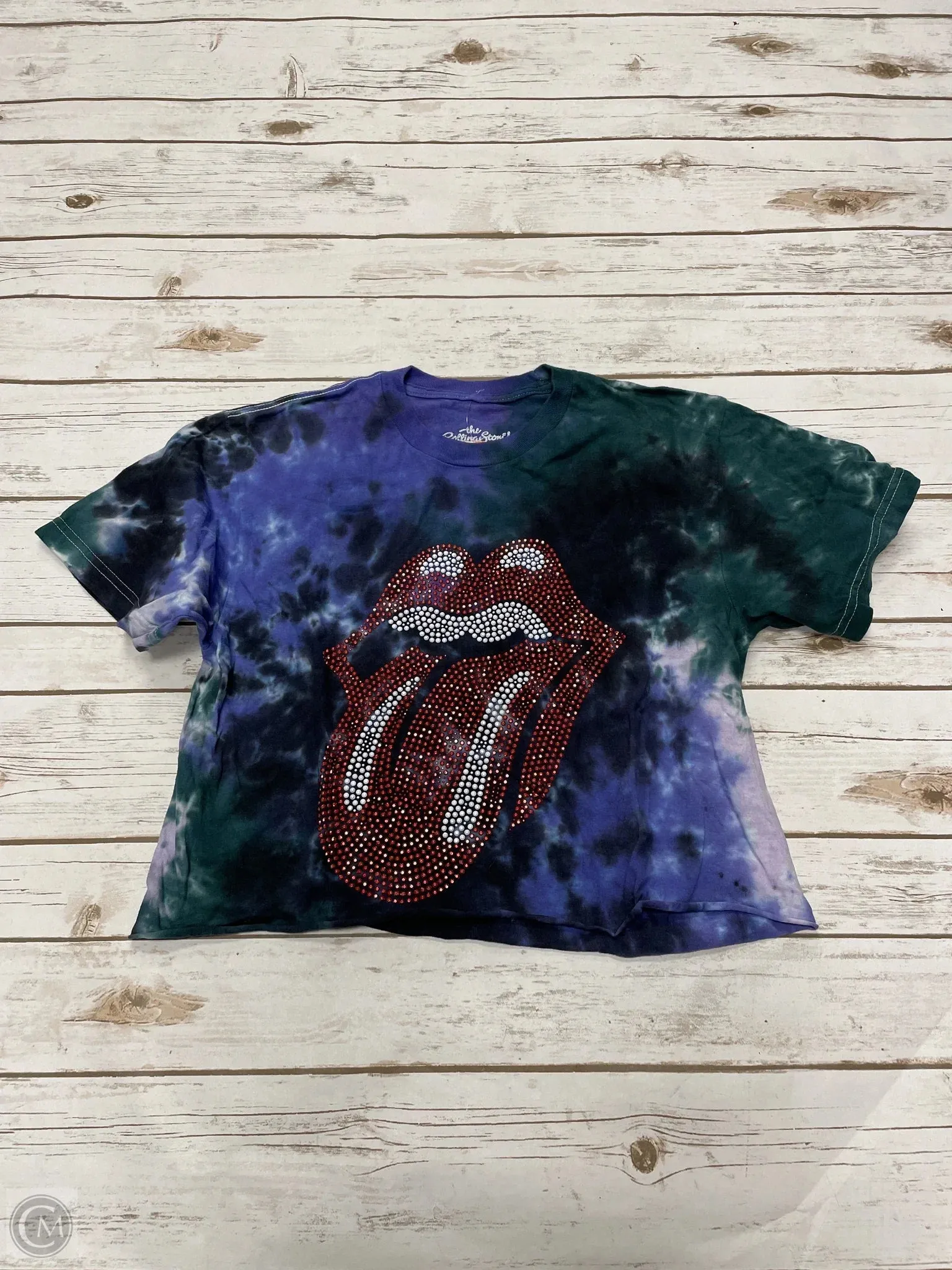 Top Short Sleeve By Cme In Tie Dye Print, Size: M