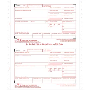 TOPS Carbonless Standard W-2 Tax Forms