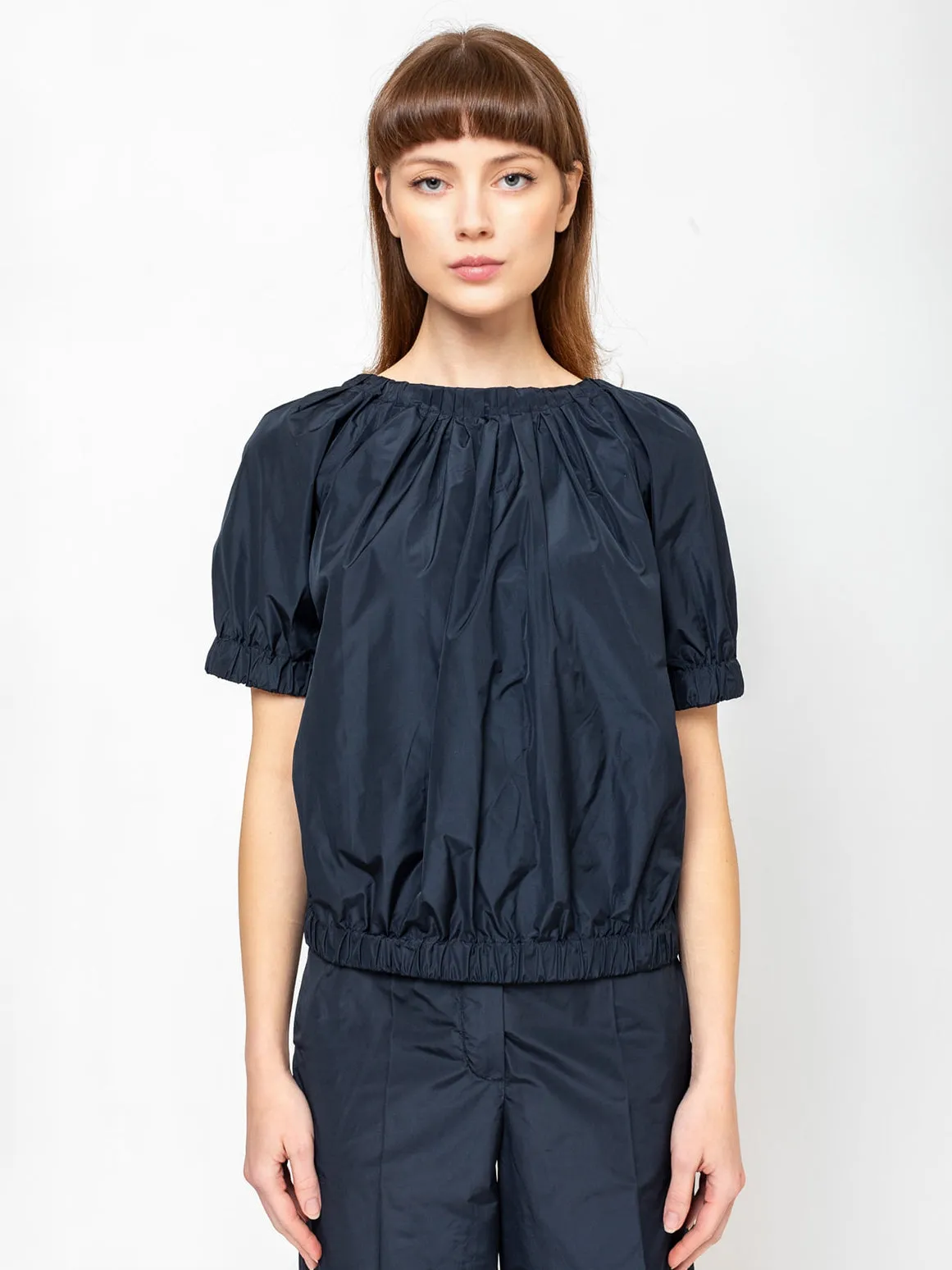 Ultra Light Taffeta Top - Navy