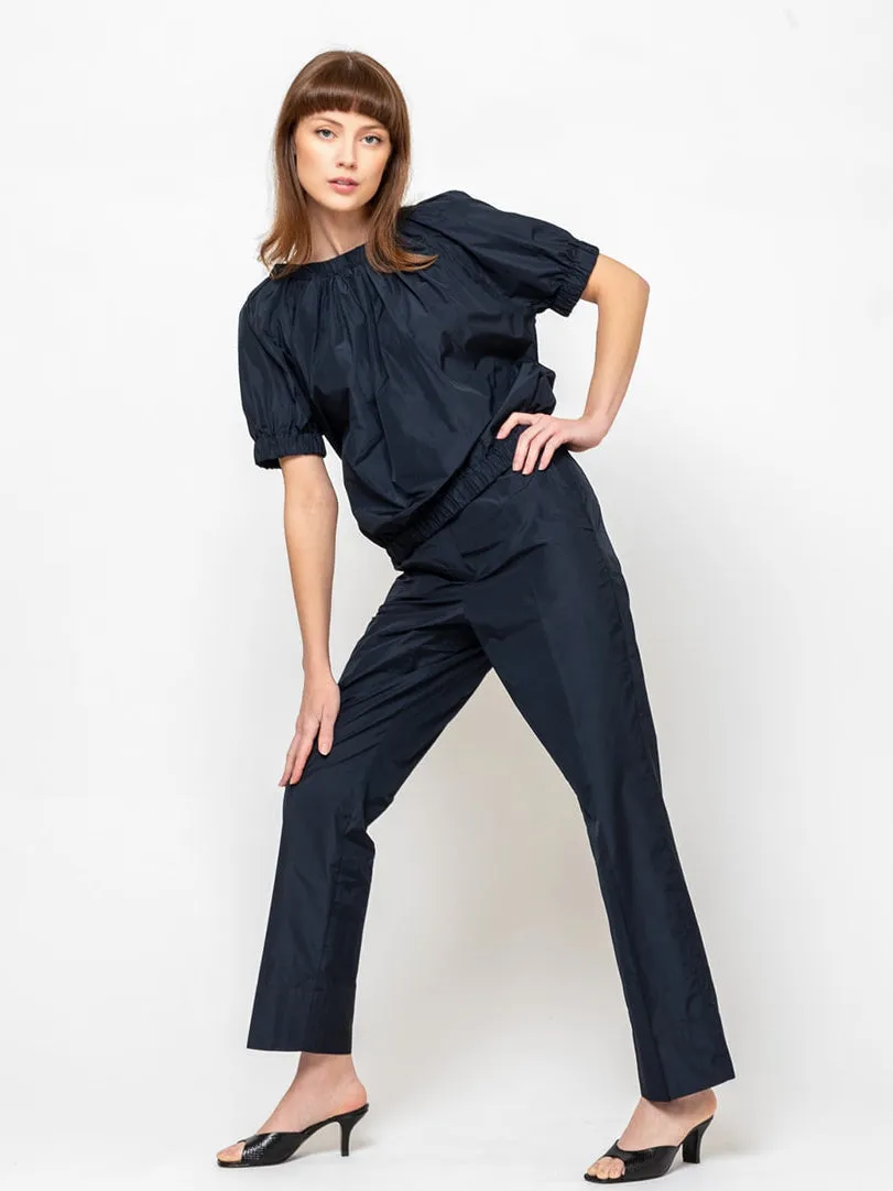 Ultra Light Taffeta Top - Navy