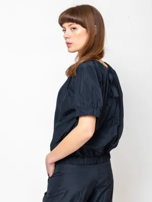 Ultra Light Taffeta Top - Navy