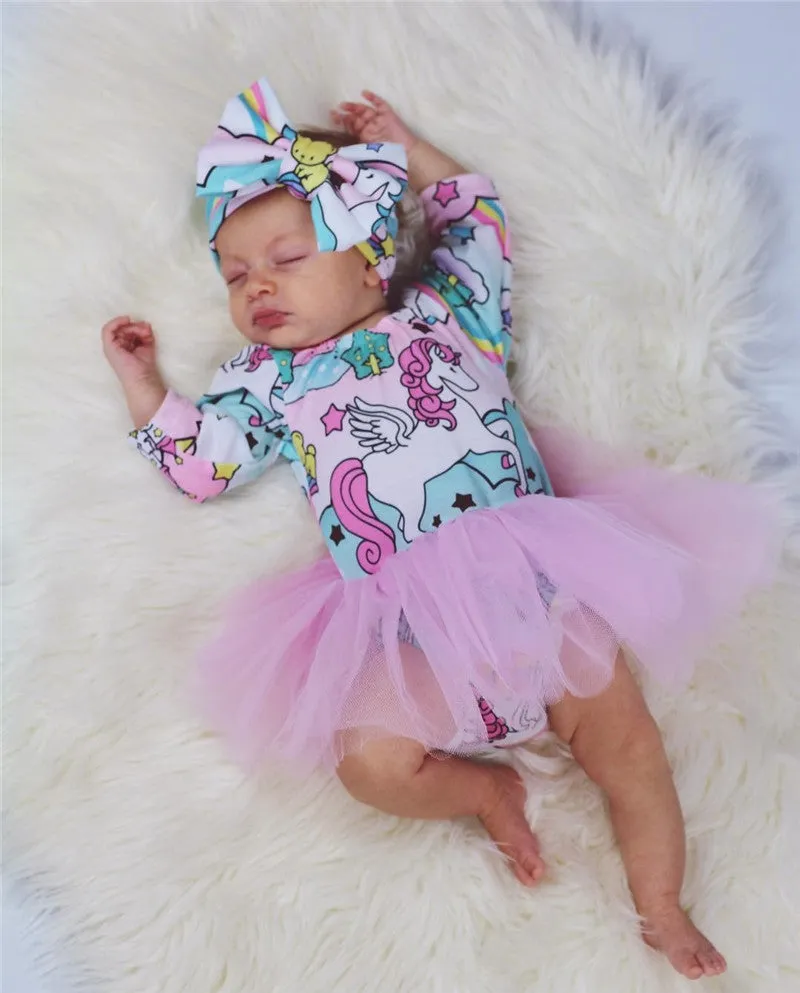 Unicorn onesie w/tutu skirt