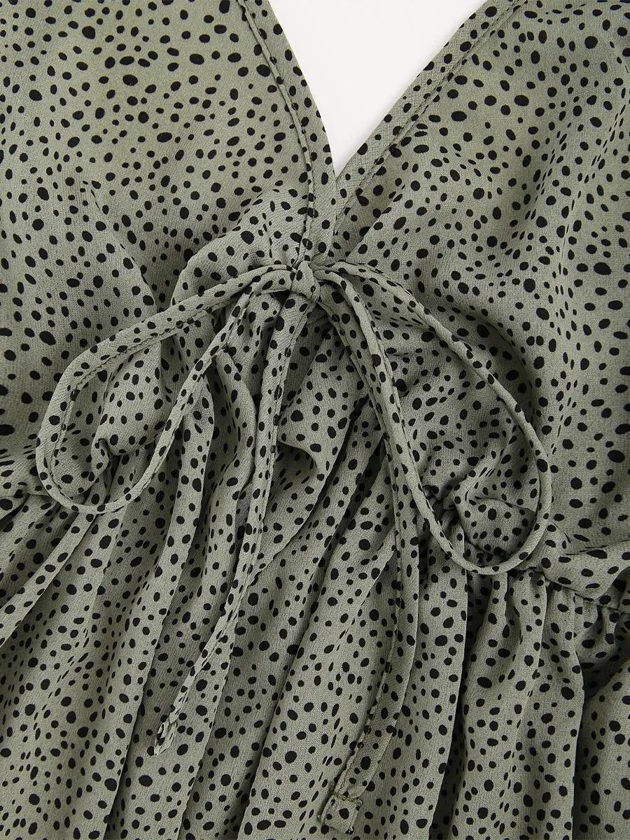 Vaanya | Smocked Polka Dot Top