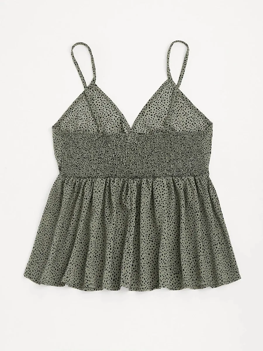 Vaanya | Smocked Polka Dot Top