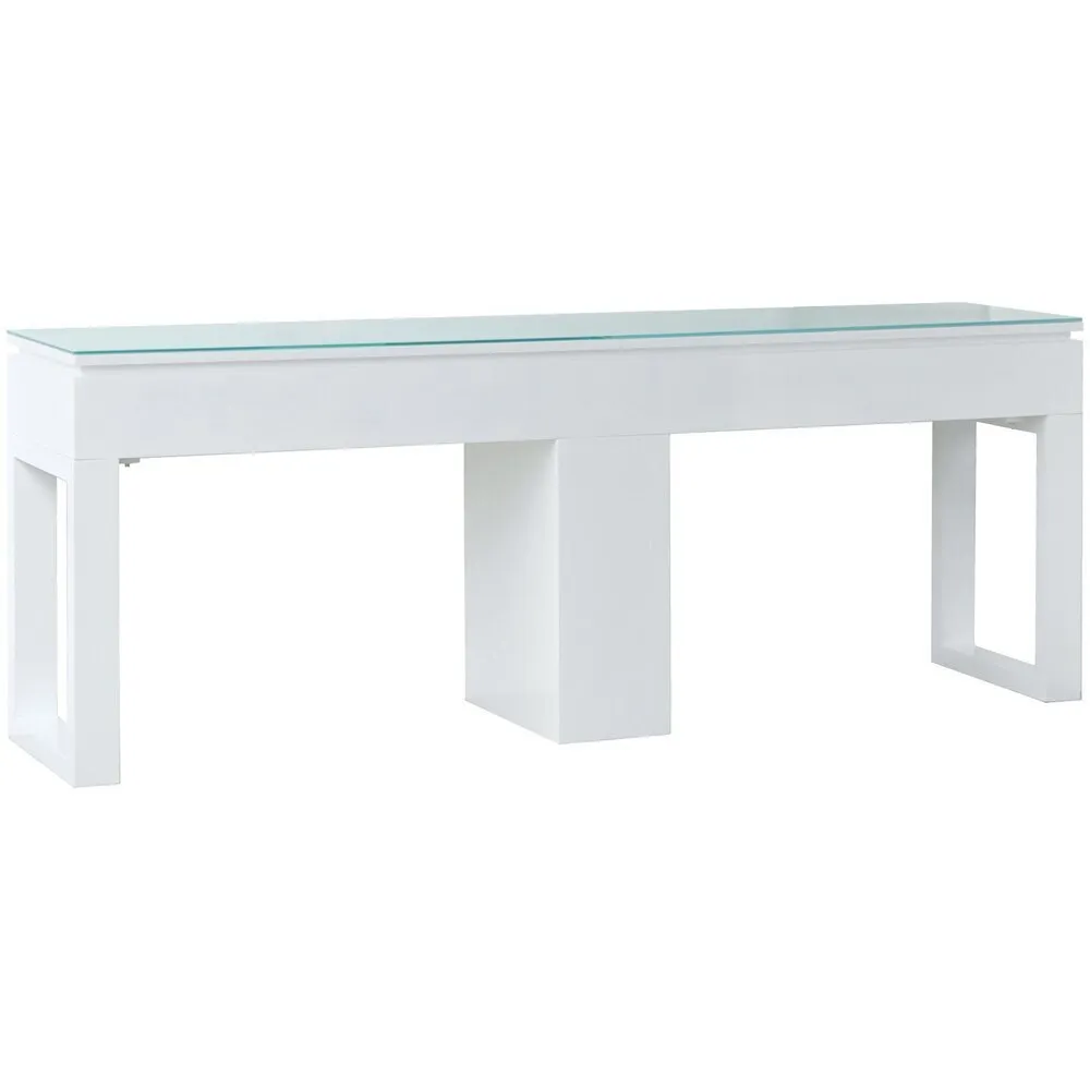 Valentino Lux Double Manicure Table with Tempered Glass Top / Available in Black or White by Whale Spa