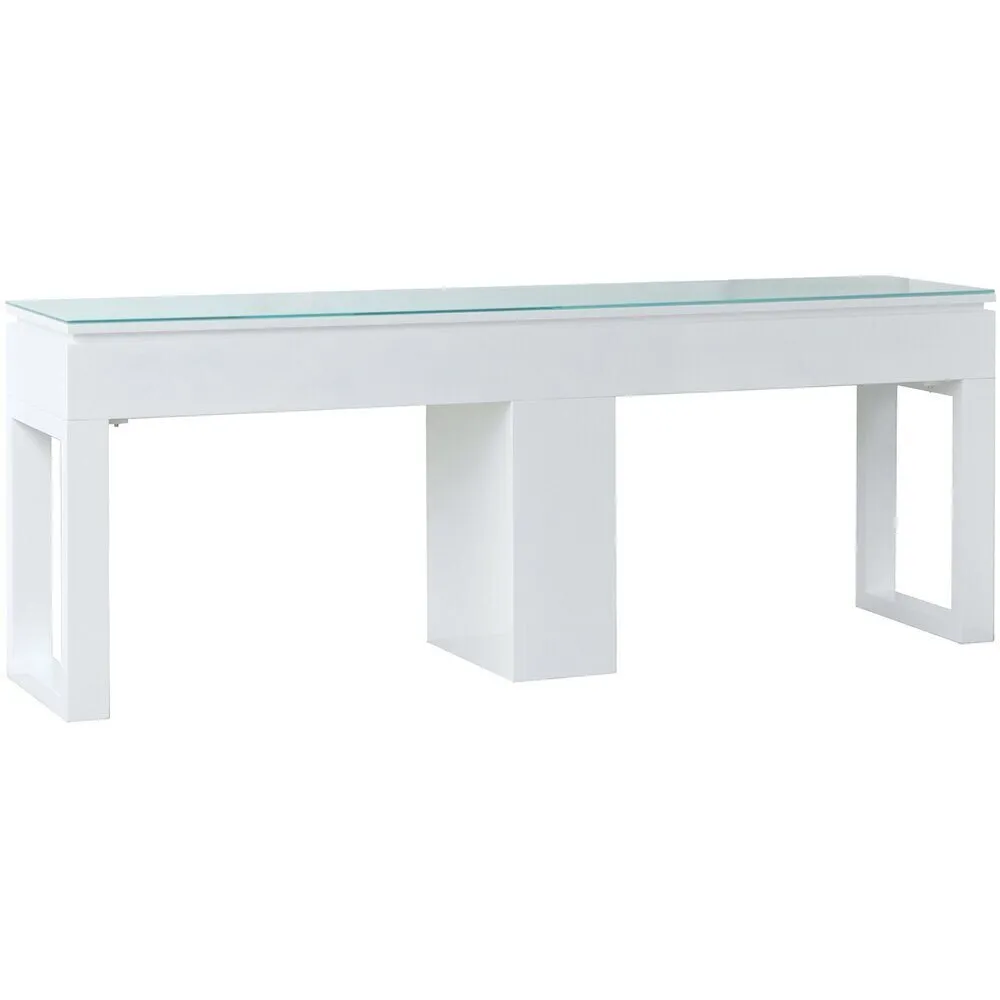 Valentino Lux Double Manicure Table with Tempered Glass Top / Available in Black or White by Whale Spa
