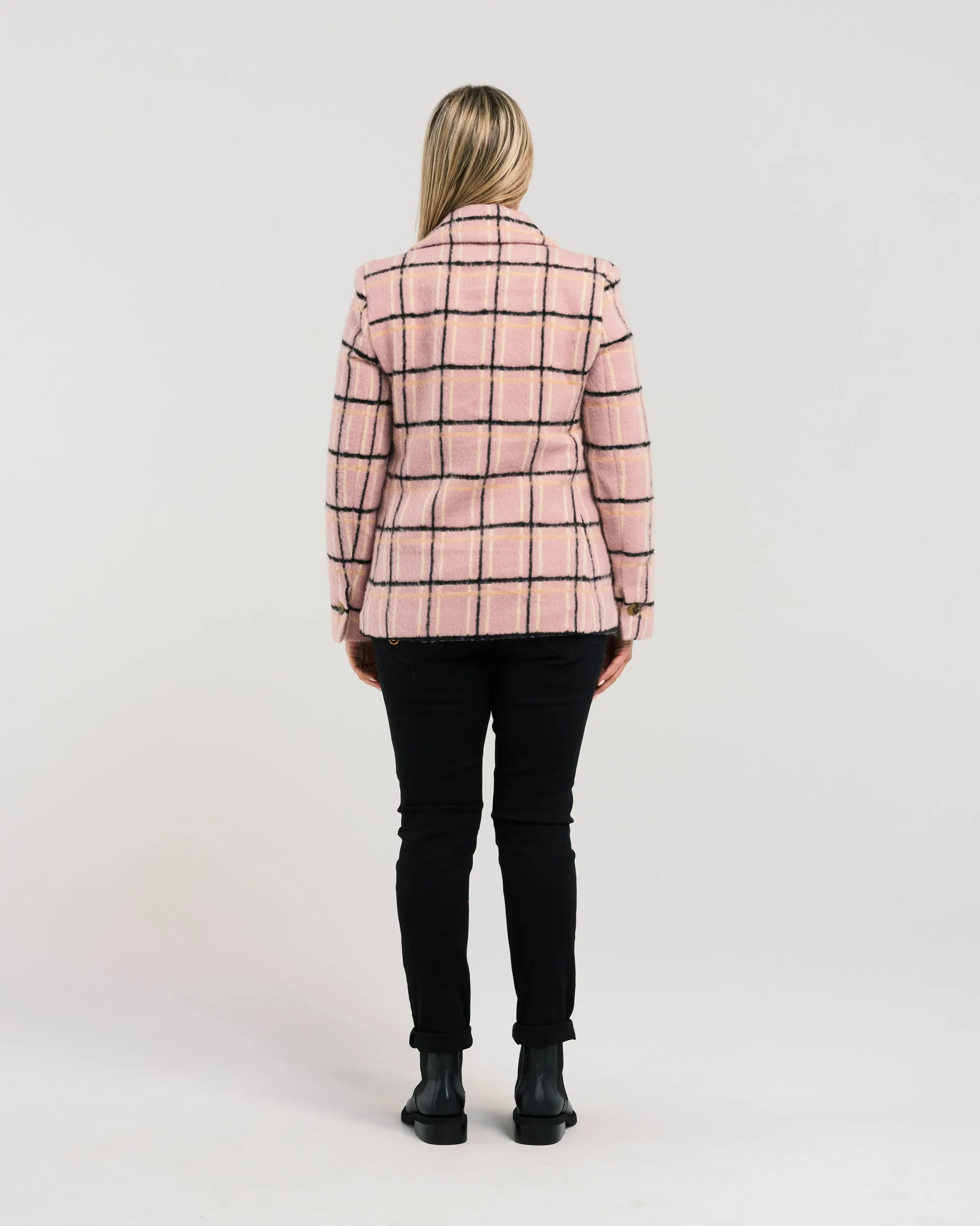 Veda coat Pink Plaid