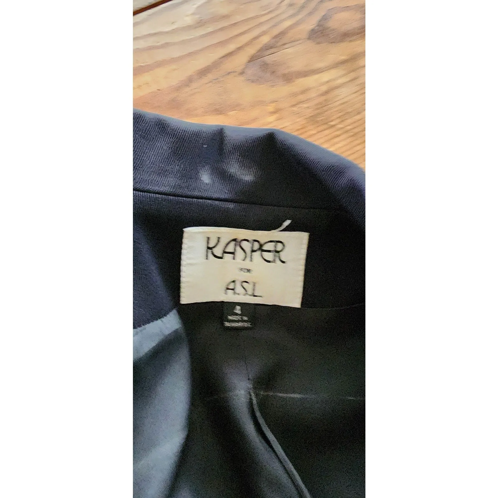 Vintage 80s Black Blazer Double Breasted Kasper