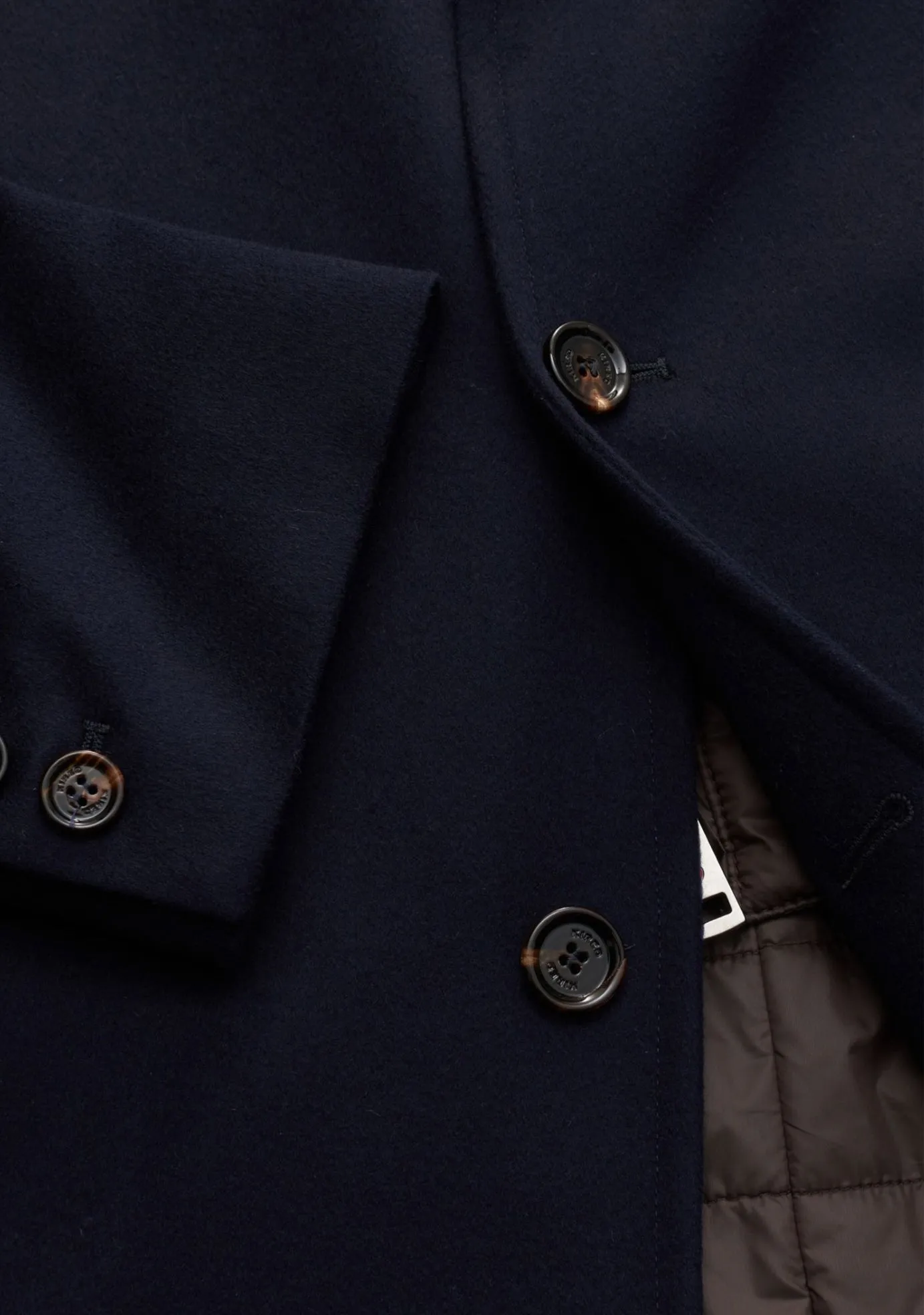 Virgin Wool Overcoat with Inner Down Vest Kired Collaboration
