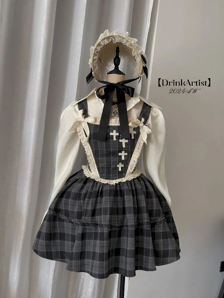 Waisted Fishbone Lace Bow Tie Dress【s0000011341】
