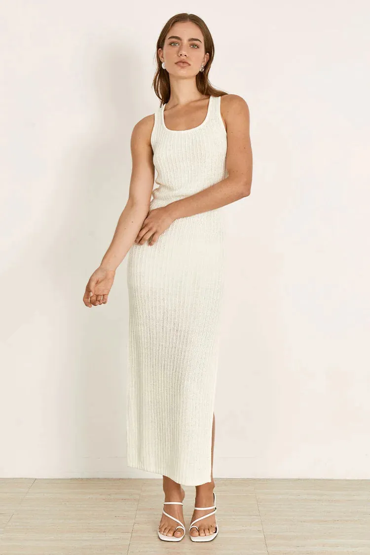 Wanderer Knit Dress Pearl