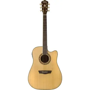 Washburn WD30SCE Dreadnought Semi-Acoustic Guitar - Natural (Discontinued)