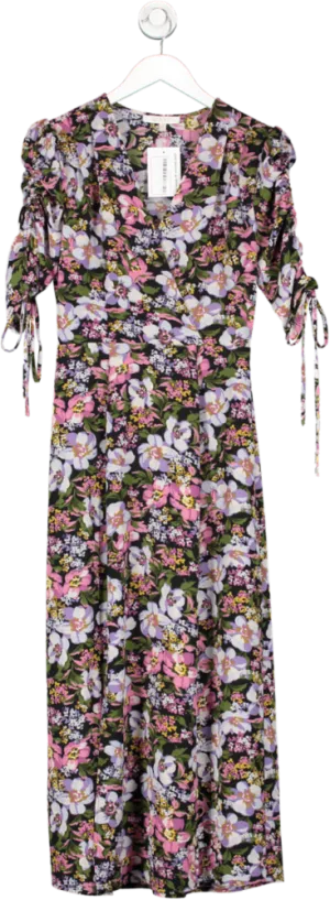 wayf Multicoloured Floral Print Maxi Dress UK XS