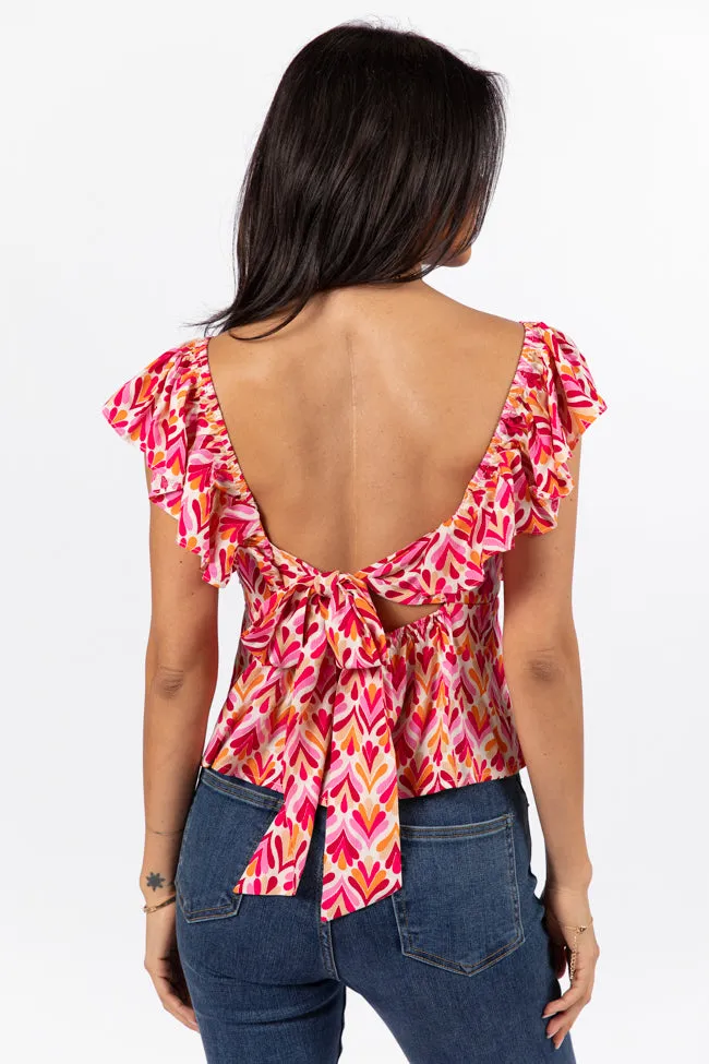 When We Met Multi Print Tie Back Padded Tank FINAL SALE