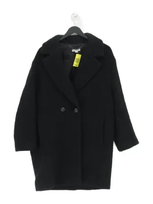 Whistles Women's Coat S Black Acrylic with Polyamide, Wool